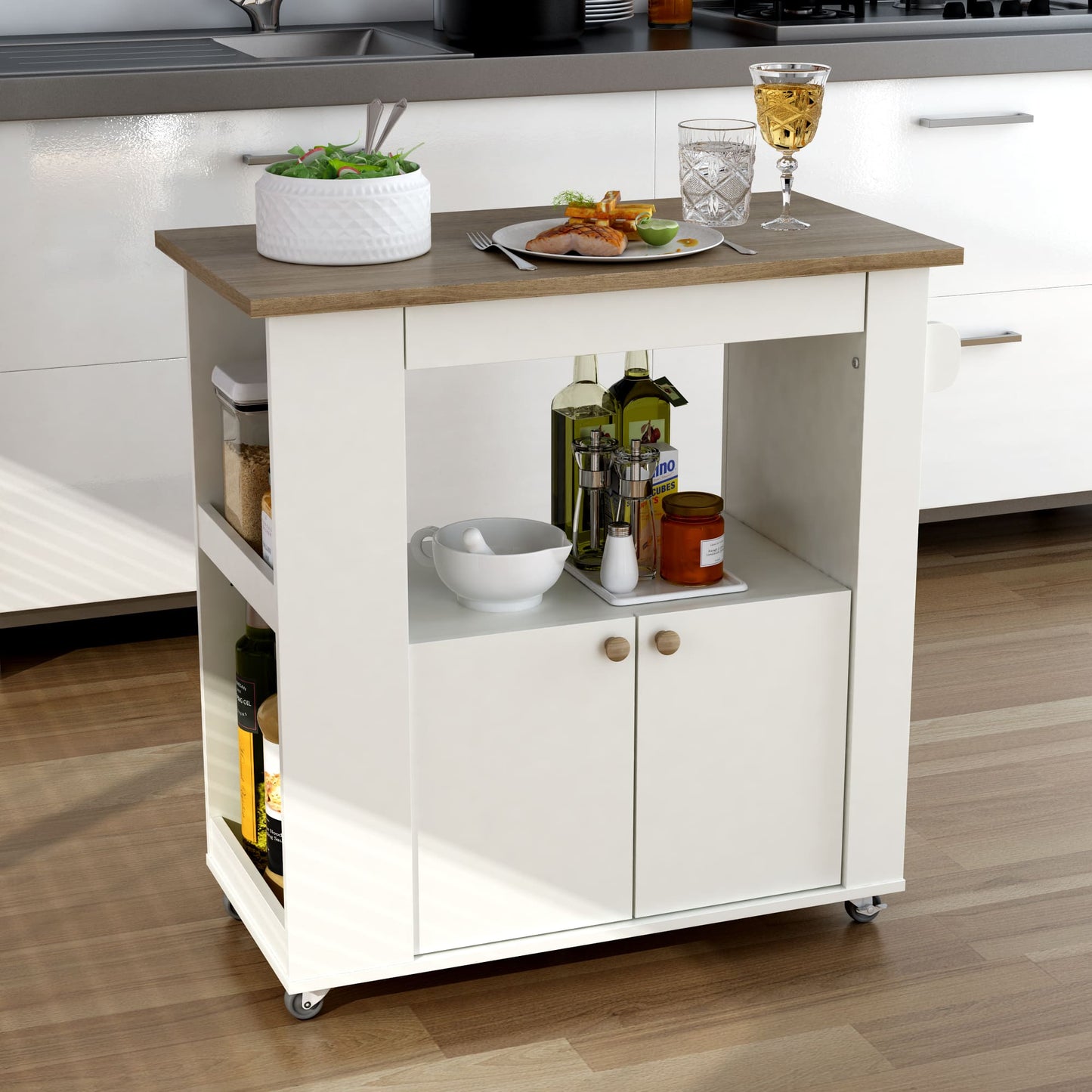 Anderson Teak Aston 33.5" Kitchen Cart
