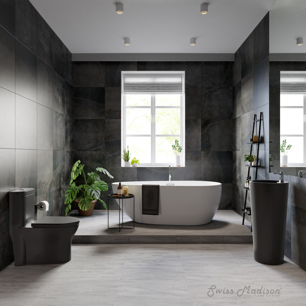 Swiss Madison Monaco One-Piece Elongated Toilet Dual-Flush, Matte Black 1.1/1.6 gpf