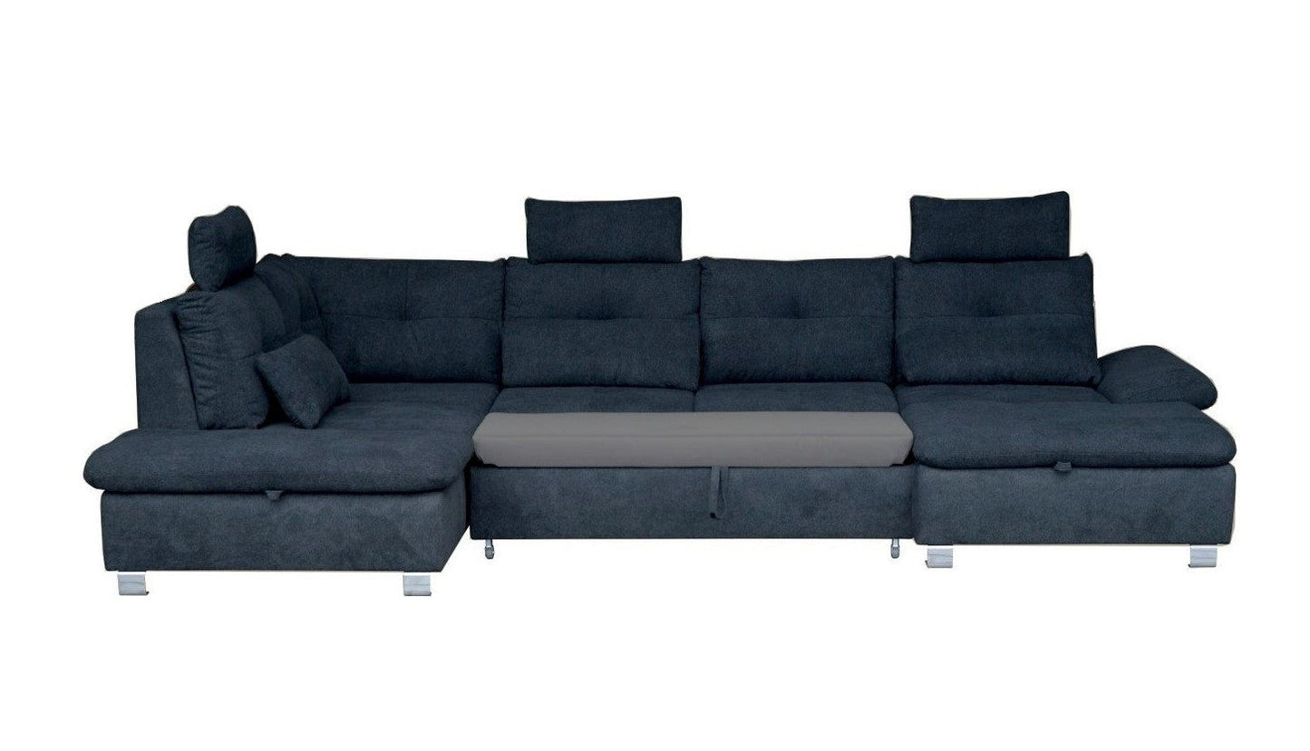 Maxima House Sectional Sleeper Sofa MADEIRA U-Shape with storage