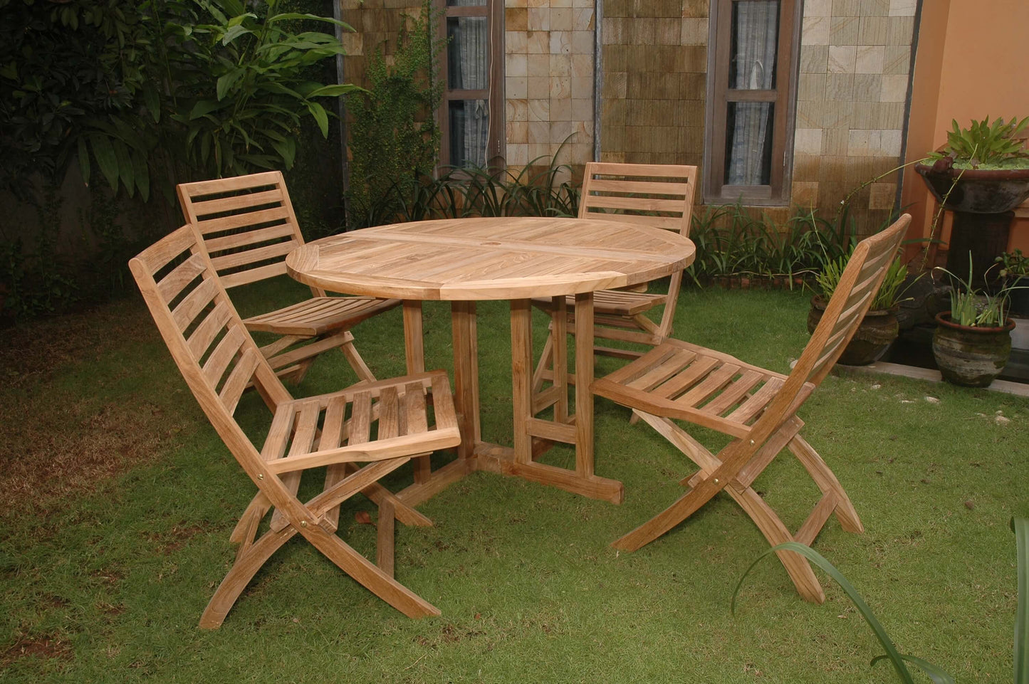 Anderson Teak Andrew Butterfly Folding 5-pieces Dining Set