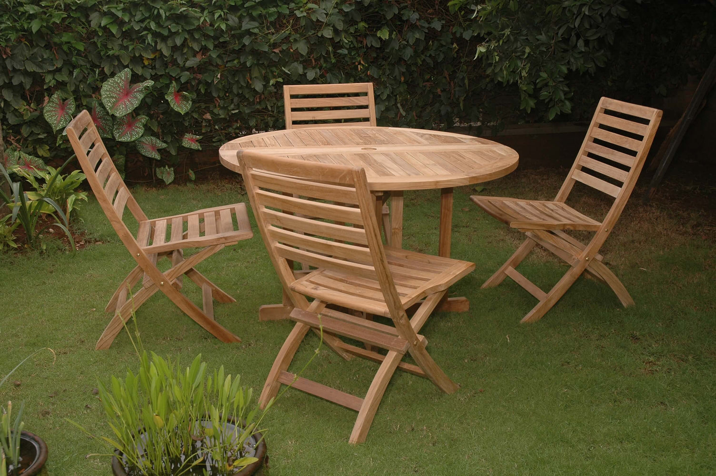 Anderson Teak Andrew Butterfly Folding 5-pieces Dining Set