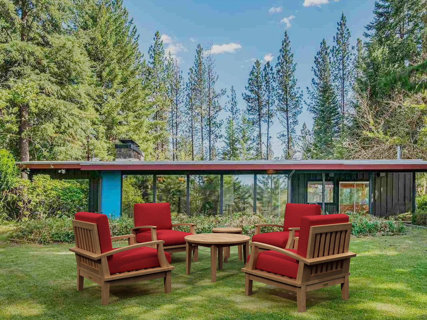 Anderson Teak Brianna 6-Pieces Deep Seating Armchair Set