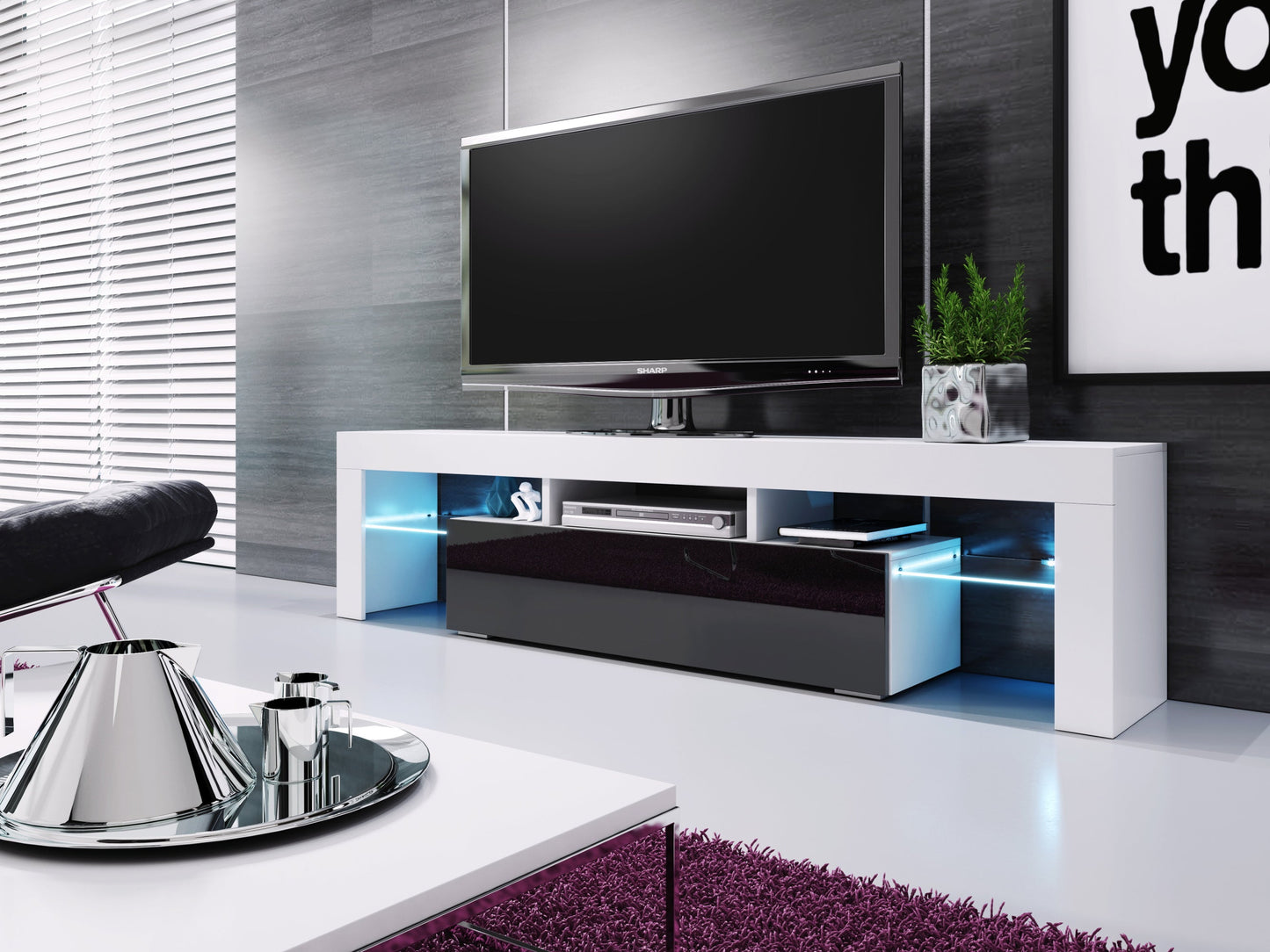 Maxima House TV Stand REVA 158 with LED