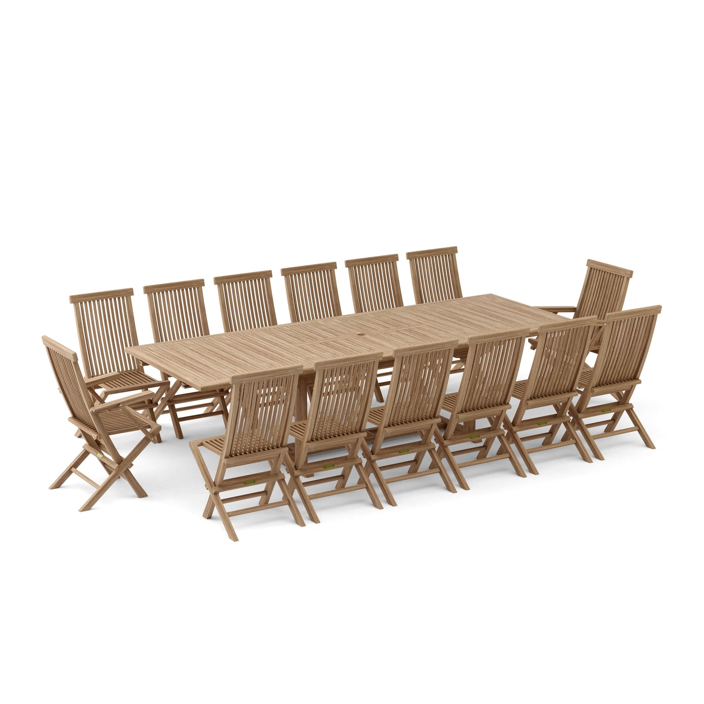 Anderson Teak Valencia Classic 15-Pieces Dining Set