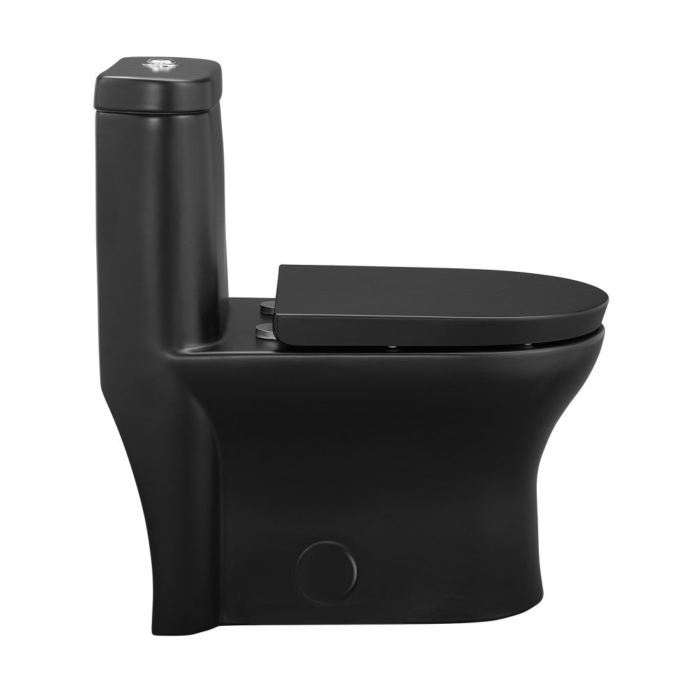 Swiss Madison Monaco One-Piece Elongated Toilet Dual-Flush, Matte Black 1.1/1.6 gpf