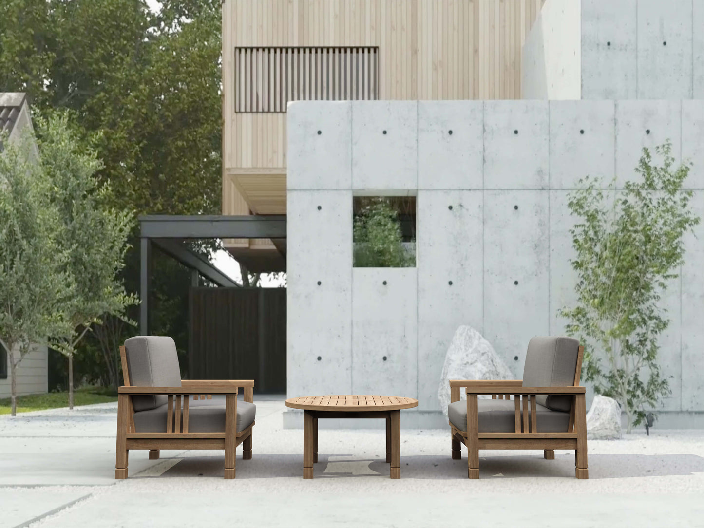 Anderson Teak SouthBay Deep Seating 3-Pieces Conversation Set A