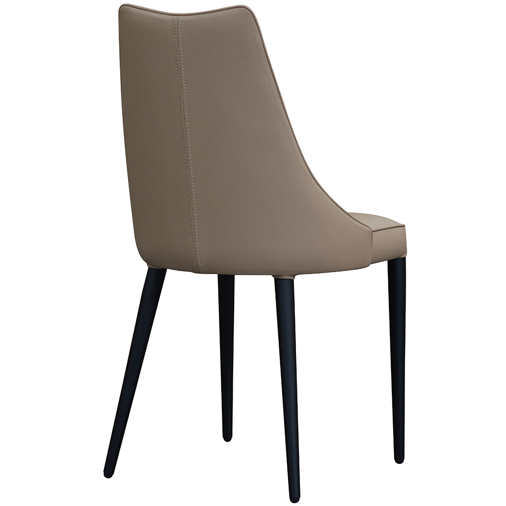 Bosa | Comfortable Soft Dining Chairs, Set of 2, Tan Faux Leather, 18885-DC