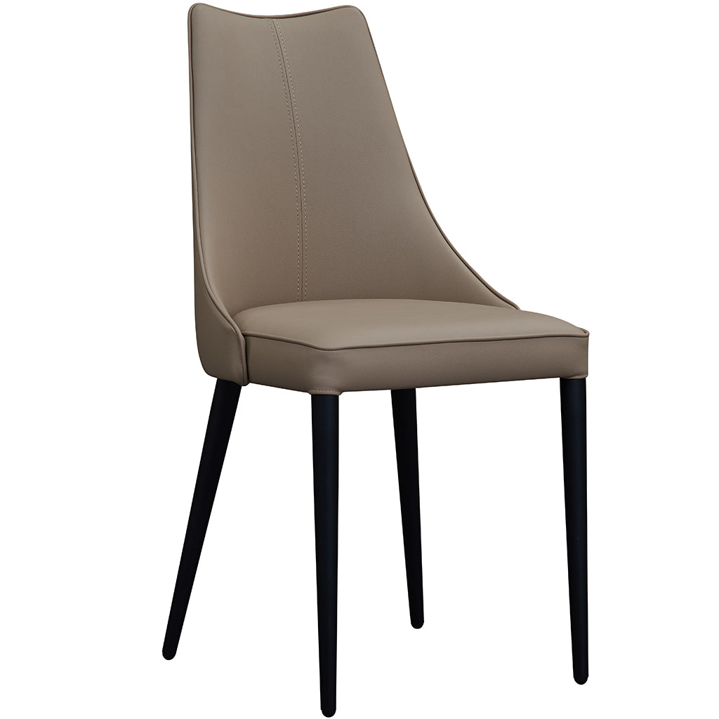 Bosa | Comfortable Soft Dining Chairs, Set of 2, Tan Faux Leather, 18885-DC