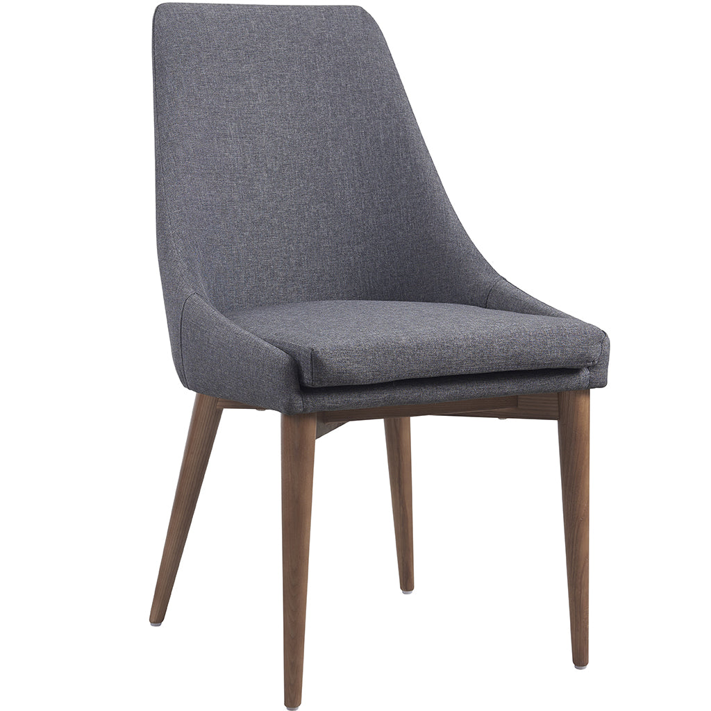 Class | Fabric and Wood Gray Dining Chairs, Set of 2, 18886-DC