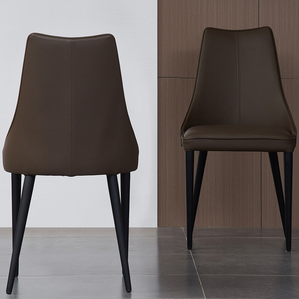 Milano | Italian Leather Premium Quality Dining Chairs, Set of 2, 18991-C