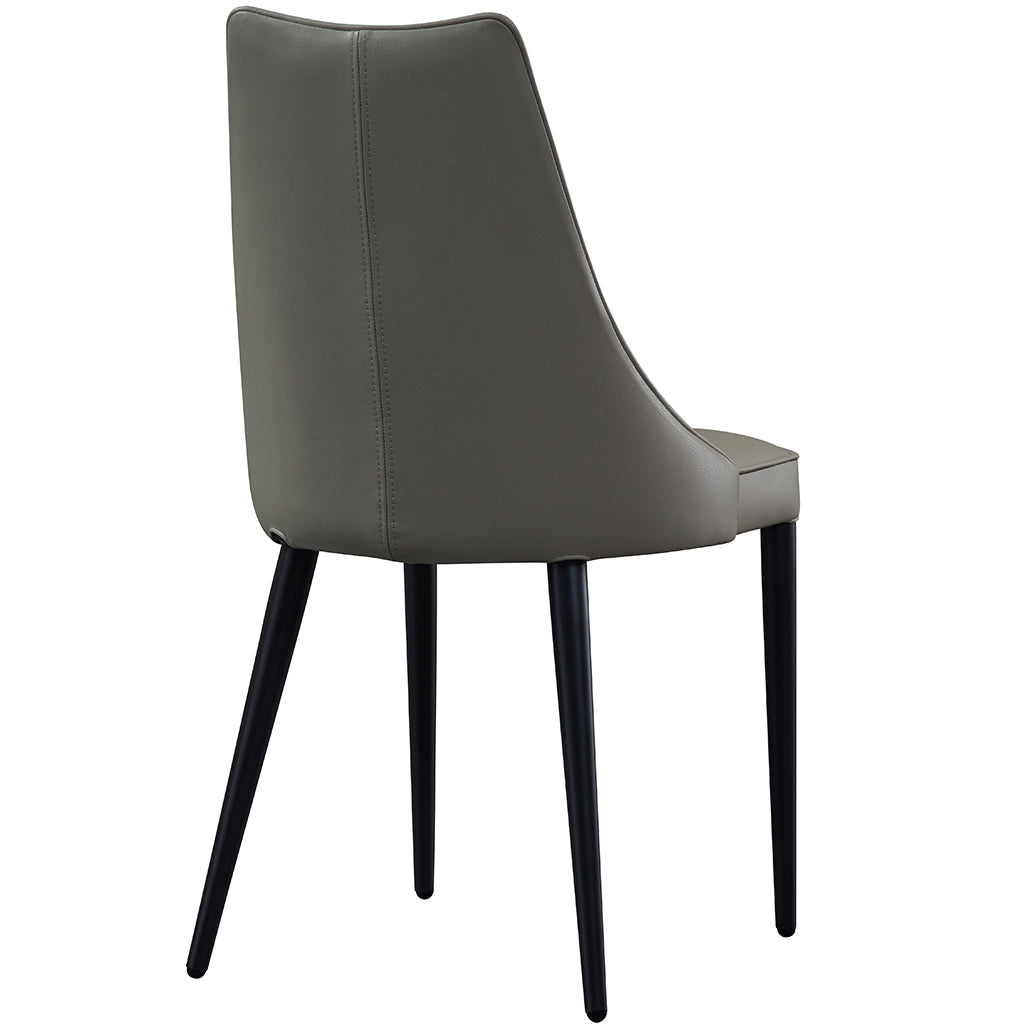 Milano | Light Gray Leather Chairs, Set of 2, 18991-LG
