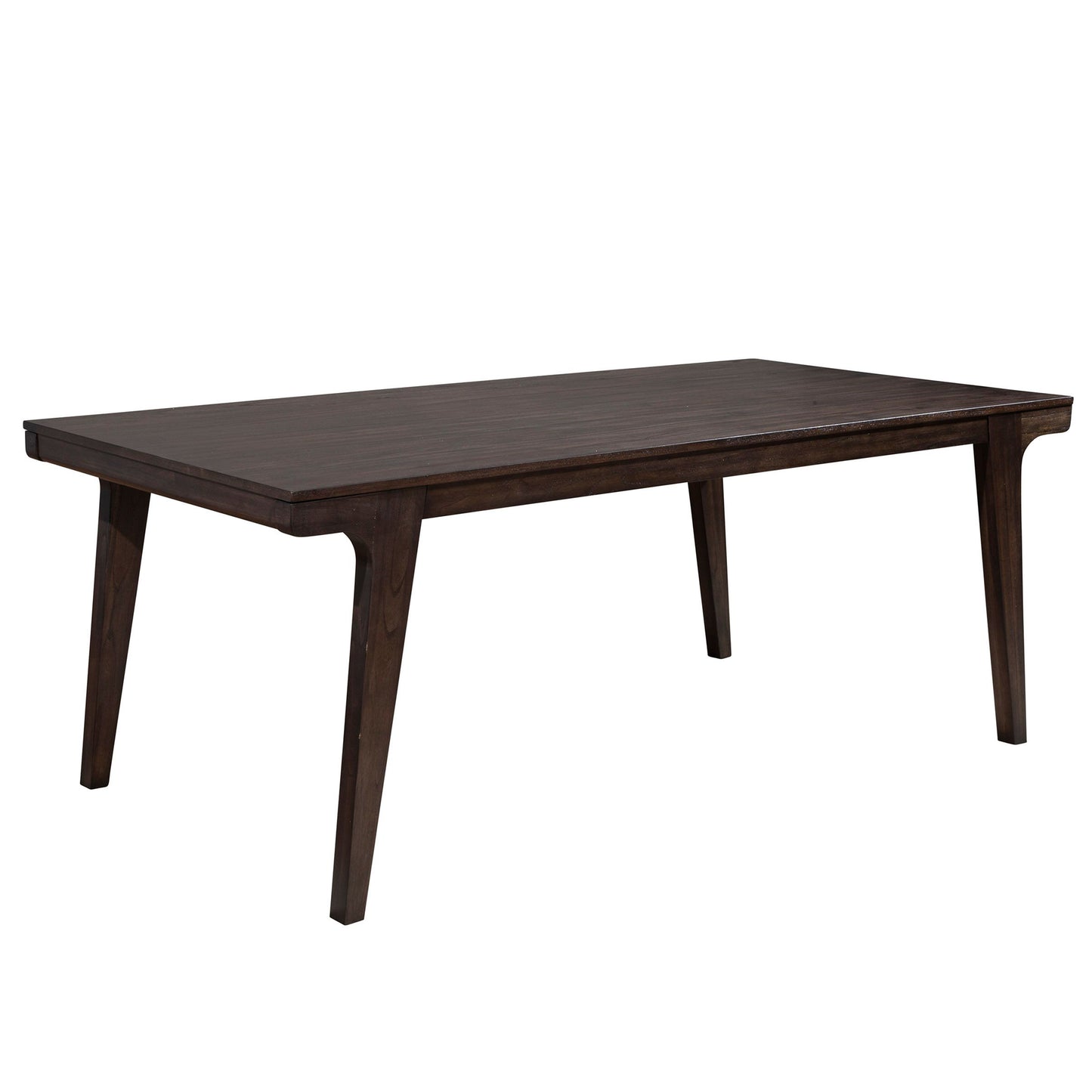 Olejo Fixed Top Table, Elegant Table For 6, Solid Wood Table, Dining Table, Rectangular, Solid Pine Wood, Plywood, 3315-01 Brand: Alpine Furniture; Size: 78inW x 38inD x 30inH; Weight: 105lb Shape: Rectangular; Material: Solid pine wood & plywood Seating Capacity: Seats 4-6 people; Color: Chocolate