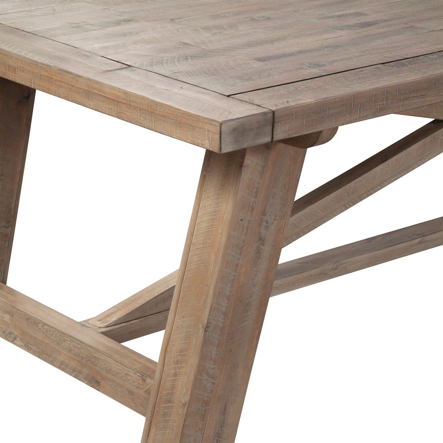 Newberry Acacia Table, Dining 8 Seater Stable Table, Contemporary Diner Table, Rectangular, Acacia Solids, 2068-01; Brand: Alpine Furniture Size: 83inW x 39.5inD x 30inH; Extended: 103inW x 39.5inD x 30inH Weight: 175lb; Shape: Rectangular; Material: Acacia Solids Seating Capacity: Seats 6-8 people; Color: Weathered natural