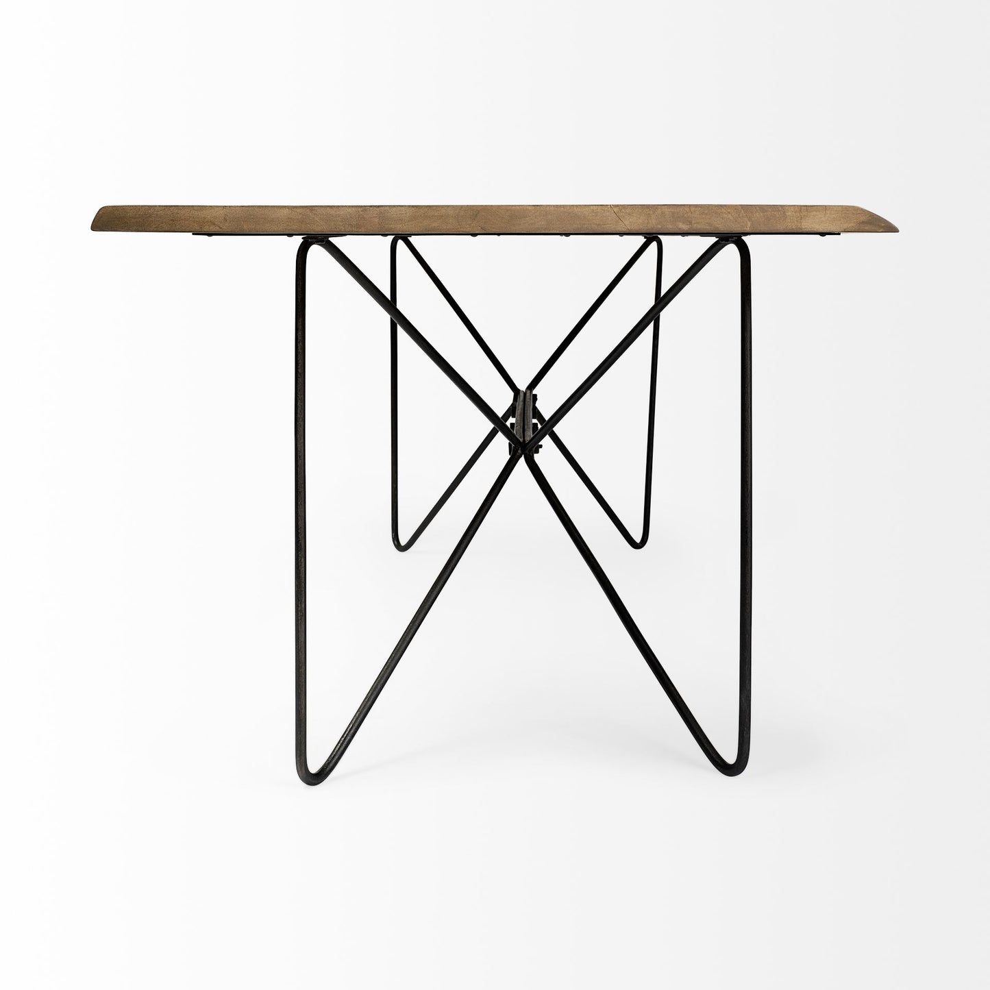 Modern Live Edge Dining Table Seats 8, Solid Acacia Wood, Metal Legs, 380476 Brand: Homeroots, Size: 80inW x 40inD x 30inH, Weight: 191.8lb, Shape: Rectangular, Material: Top: Acacia Wood, Legs: Metal, Seating Capacity: Seats 6-8 people, Color: Top: Natural Light Wood Color, Base: Black
