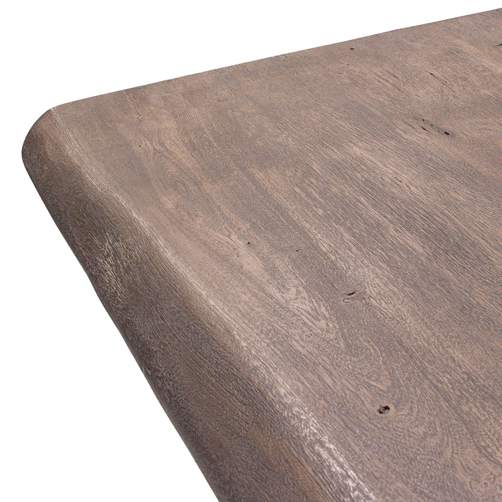 87" x 39" Artesia Dining Table, Live Edge Shape, Acacia Wood, 6 Seater