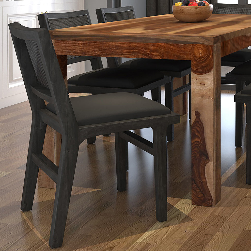 Clive | Linen Mid-Century Modern Dining Chairs, Set of 2, Charcoal, 202-617CH