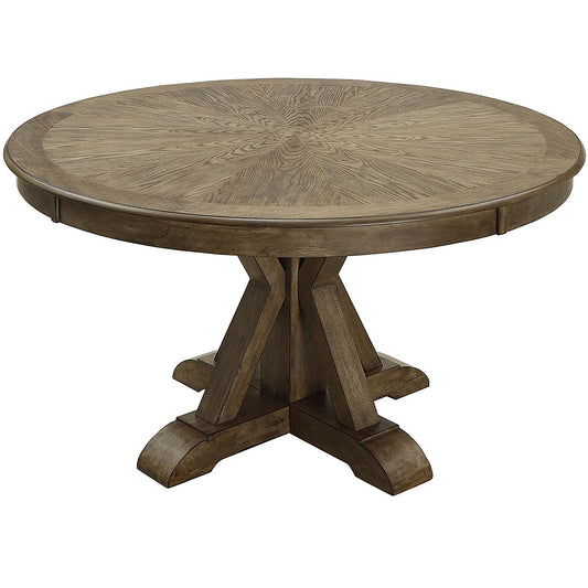 54" Tatiana | Round Solid Oak Dining Table, 5 Seater, IDF-3014RT