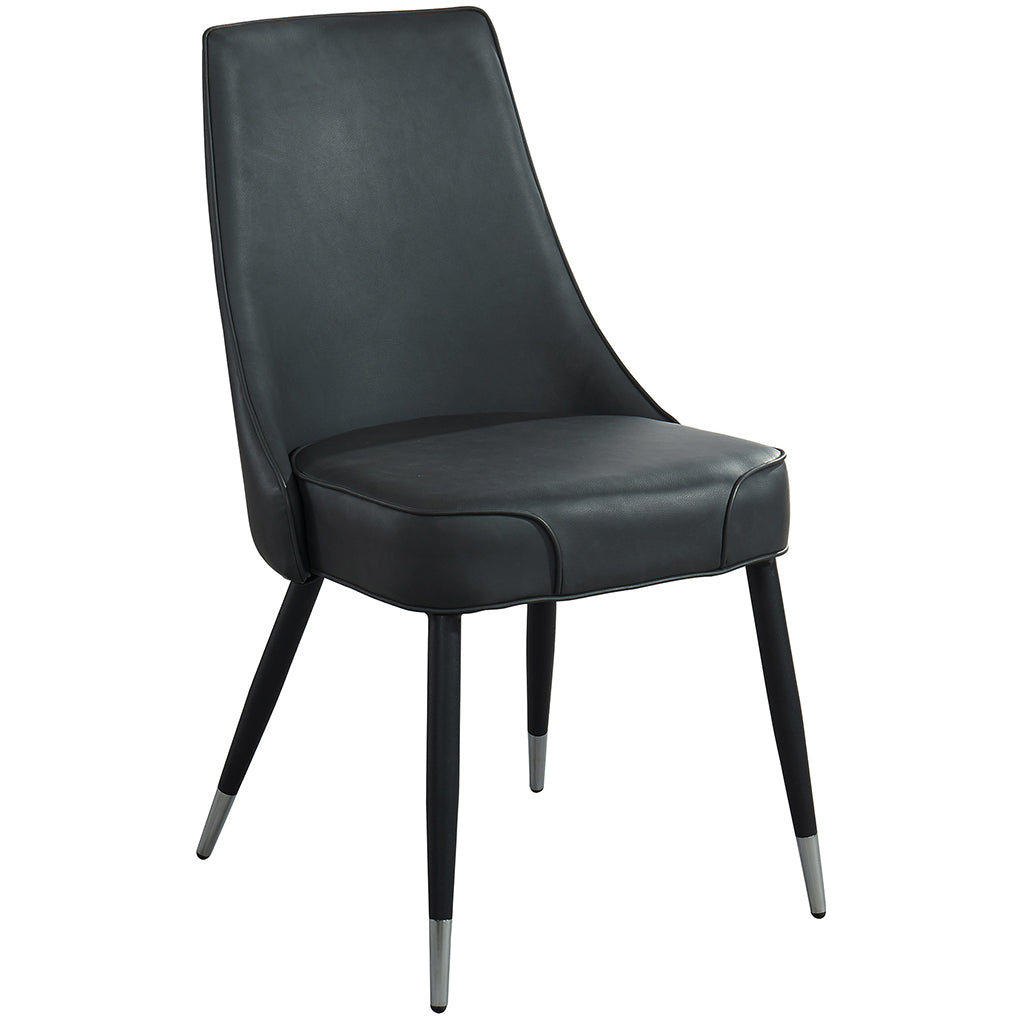 Silvano | Vintage Mid-Century Modern Dining Chairs, Set of 2, Faux Leather, 202-429GY