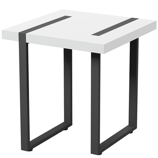 22" Aryala | Square White End Table, IDF-4403E