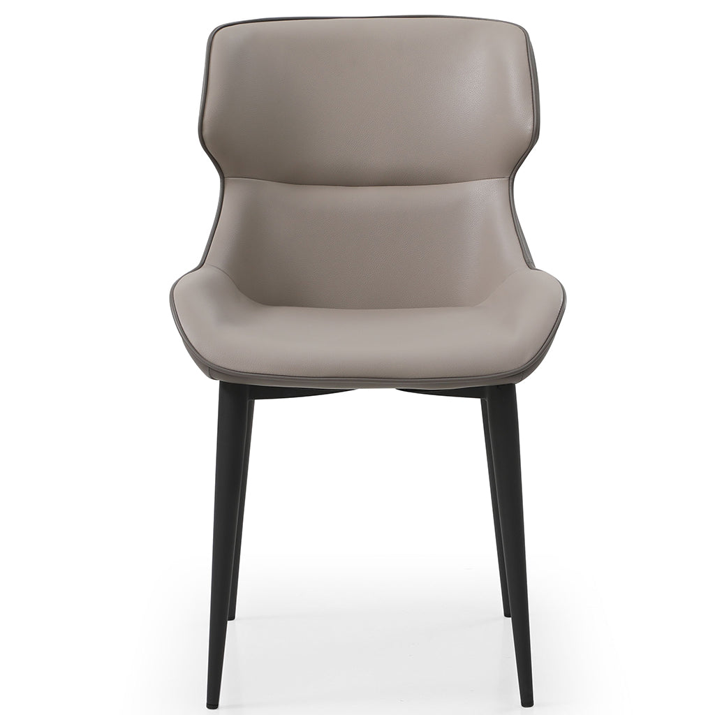 Morocco | Dining Chairs, Light Gray, Faux Leather, Steel Legs, DC1709P-LGRY