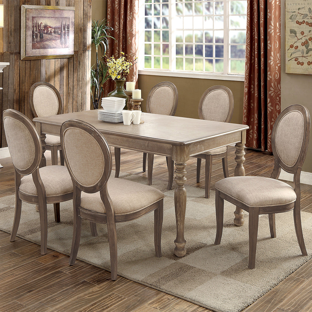 66" x 38" Pearse Dining Table, Wood, Oak Finish, 6 Seater