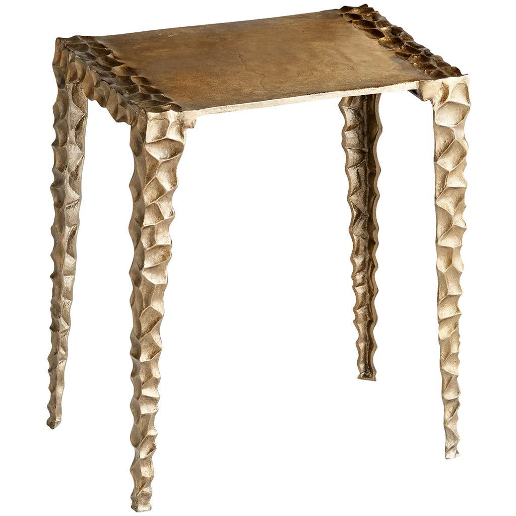 Imprint | Antique Brass End Table, Aluminum, 11328