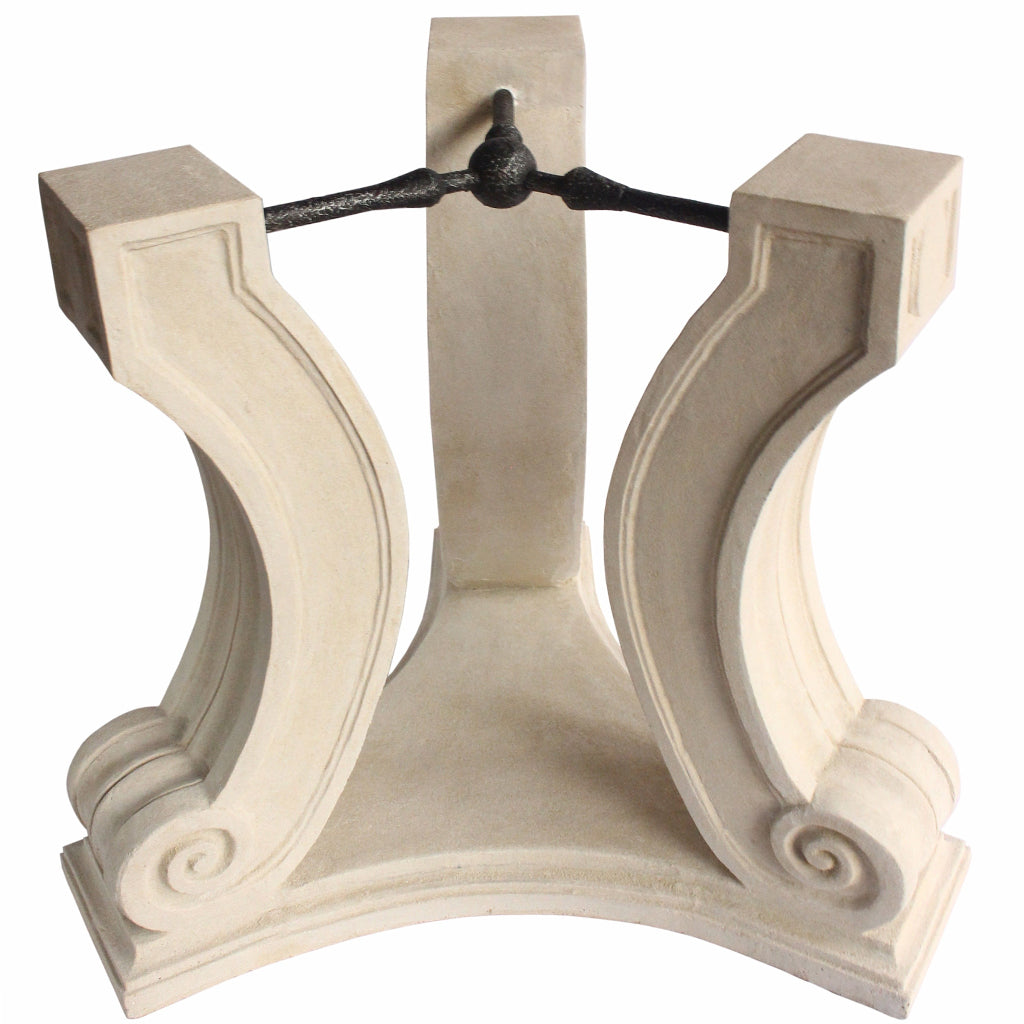 Glass Entry Table, Round, Limestone Base, Glass Top TB-G3429-42 Brand: Anderson Teak Size: 34inW x 34inD x 29inH (Base); 42″W 42″W (Glass Top) Weight: 150lb; Shape: Round; Material: Base: Limestone ; Top: 3/8" thick glass; Color: White Natural Limestone Color