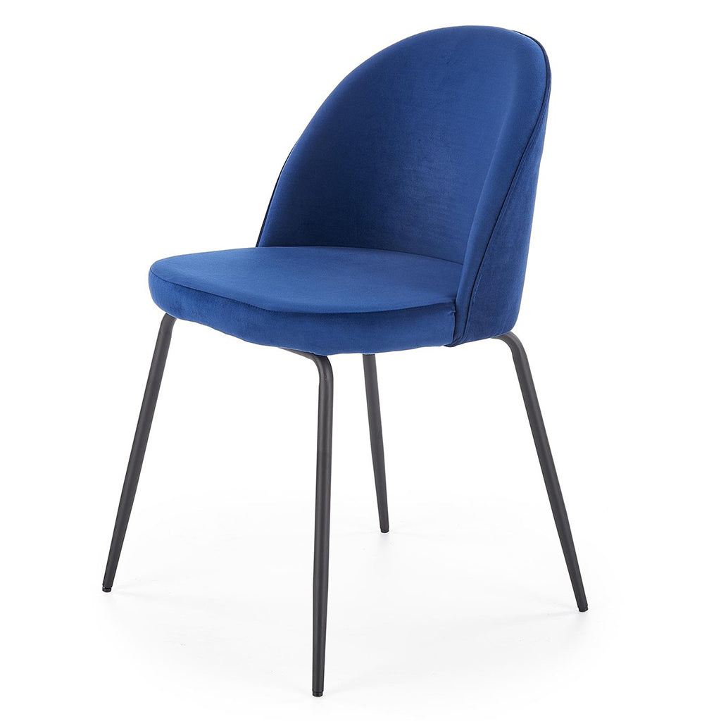 Nomi Dining Chairs, Set of 2, Dark Blue, Fabric, Powder Coated Steel Legs, HALK-314B Master Category: Indoor Furniture, Dining Chair Brand: Maxima House, Size: 20.5inW x 19.7inD x 31.5inH, Weight: 15lb, Material: Fabric & Powder Coated steel legs, Color: Dark Blue