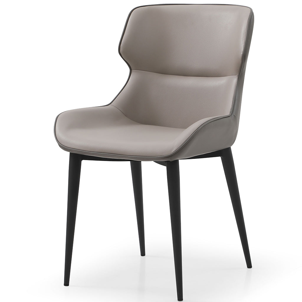 Morocco | Dining Chairs, Light Gray, Faux Leather, Steel Legs, DC1709P-LGRY