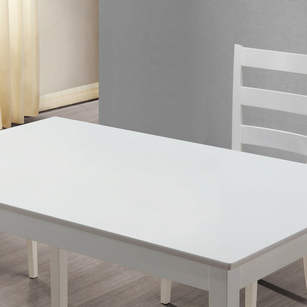 Dining Set With Bench And Chairs, Rectangular Table, White & Gray, 332634 Brand: Homeroots, Table Size: 47.50inW x 29.50inD x 30inH, Chair Size: 17inW x 17.5inD x 34.5inH, Seat Height: 17in, Bench Size: 36.5inW x 12.25inD x 19inH, Seat Height: 17in, Table Shape: Rectangular, Material: MDF & Solid Wood, Seating Capacity: Seats 4, Color: White & Gray