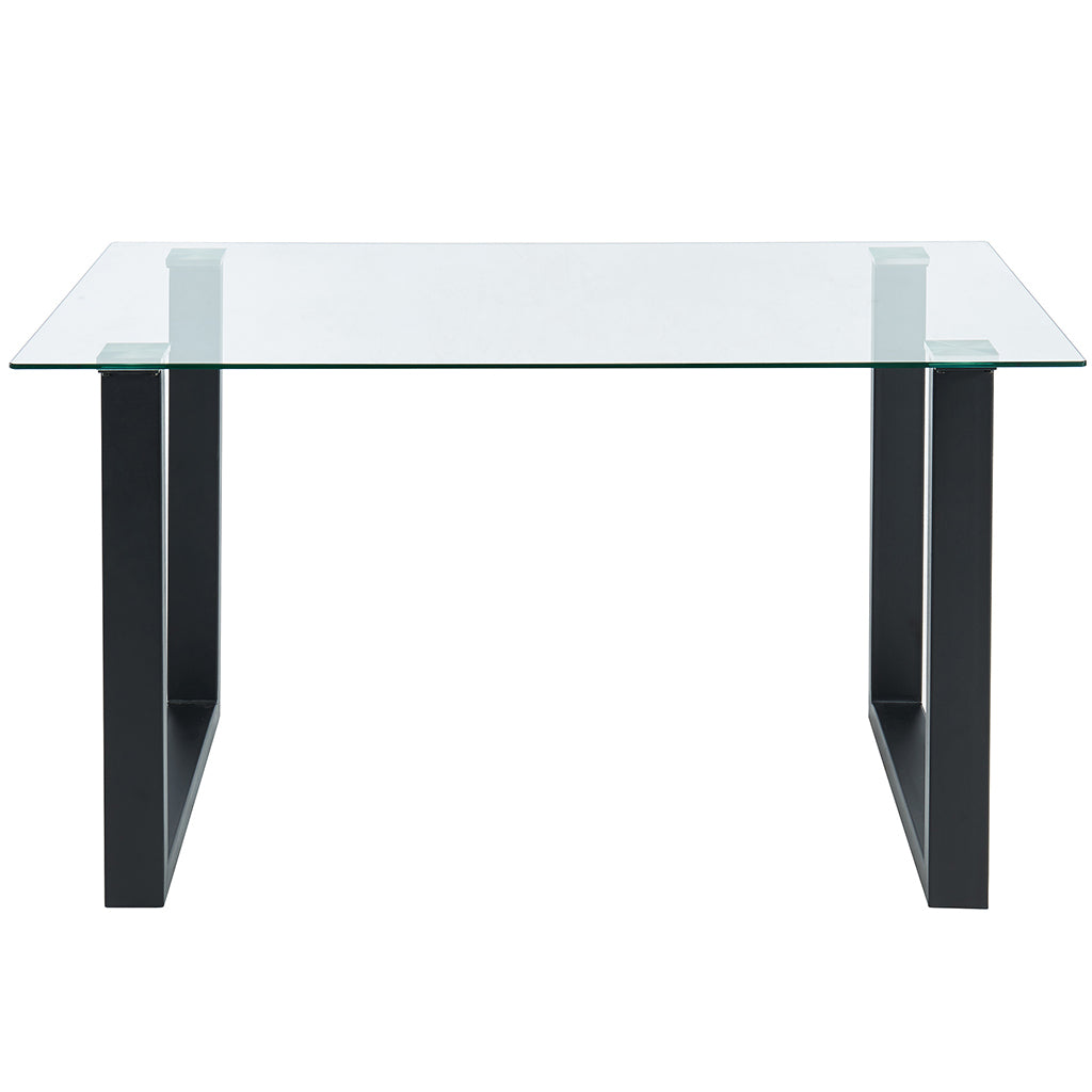 Franco | Modern Glass Dining Room Table, Metal Legs, 4 Seater, 201-454BK