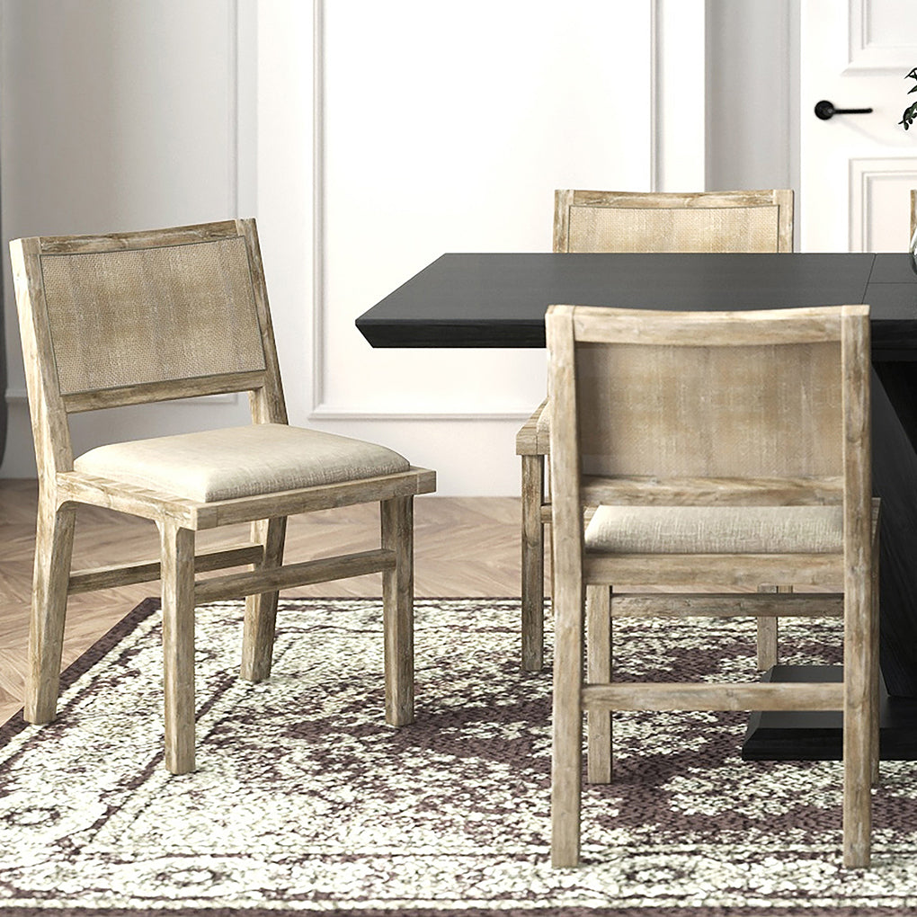 Clive | Warm Looking Wooden Dining Chairs, Set of 2, Beige, 202-617BG