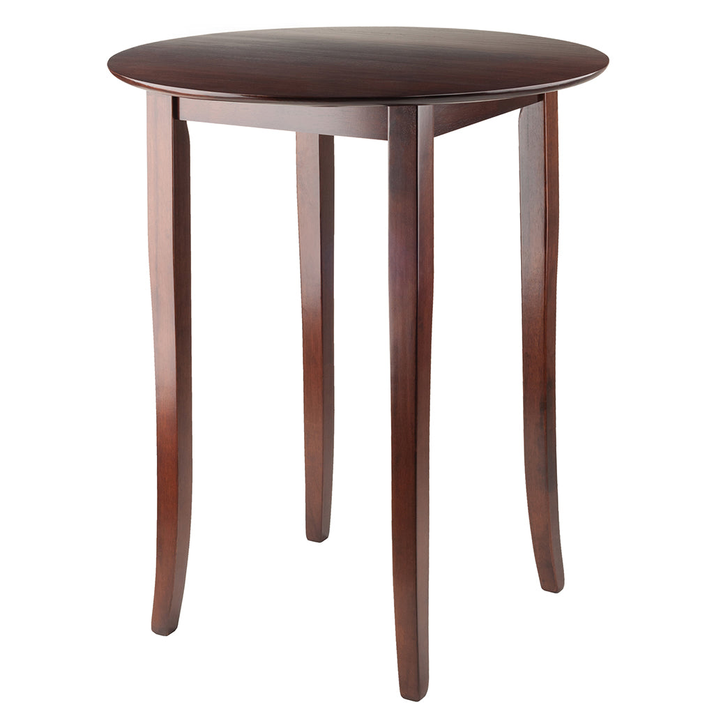Fiona Round Countertop Height Table, Solid Wood, Antique Walnut Finish, 94834 Brand: Winsome wood, Size: 33.66inW x  33.66inD x  39inH, Weight: 33.8lb, Shape: Round, Material: Walnut Wood Finish, Seating Capacity: Seats 2-4 people ,Color: Dark wood color