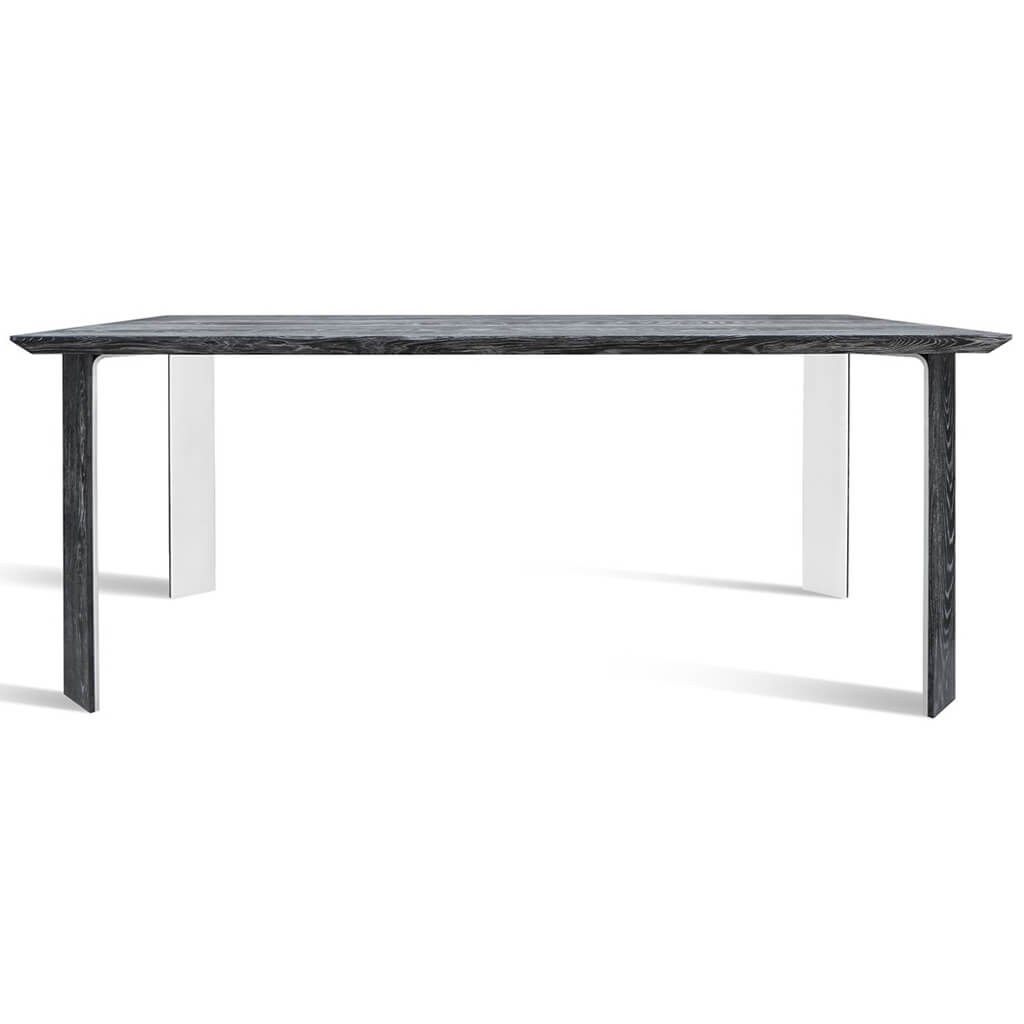 Maxima House Kasako Dining Table with modern black and white design, accommodating up to six people.