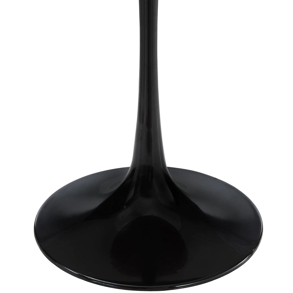 Lippa | Wood Top Pedestal End Table, Ash Veneer, EEI-270-BLK