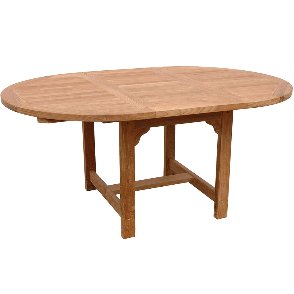 Bahama 67" Round To Oval Extendable Dining Table, Outdoor Teak Wood, TBX-067V Brand: Anderson Teak; Size: 67inW x 47inD x 29inH