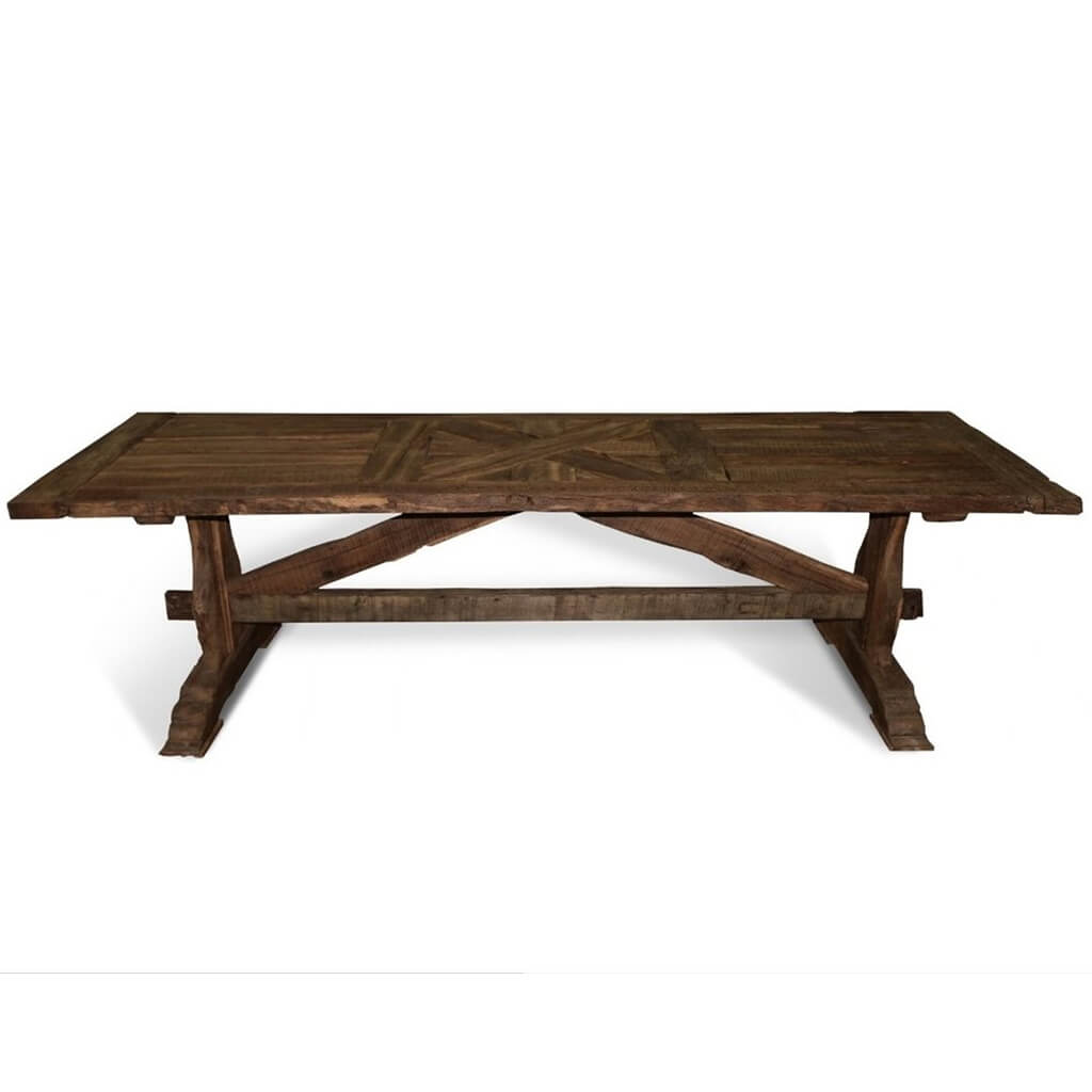 Roldvin | Solid Oak Trestle Dining Table, Rectangular, 8 Seater, SCANDI078