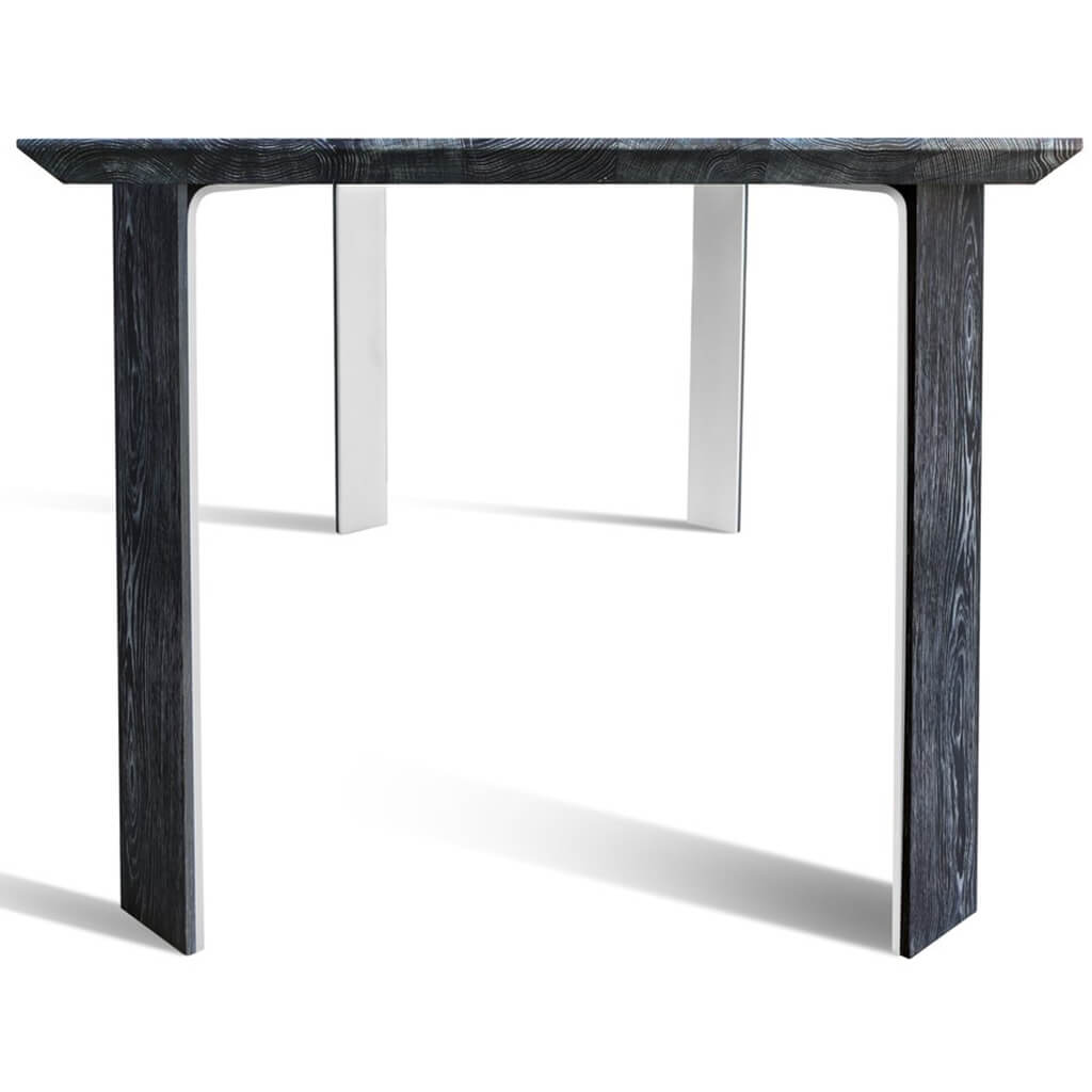 Maxima House Kasako Dining Table with modern black and white design, accommodating up to six people.