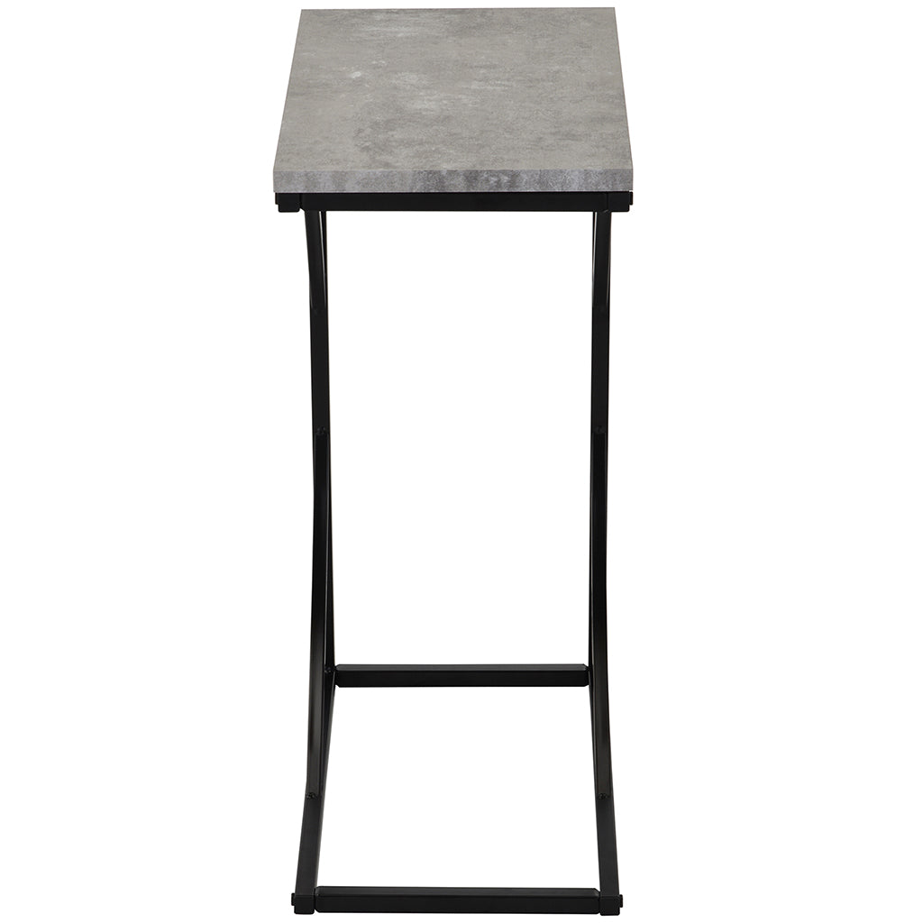 Darcy | Gray Corner Accent Table, MDF Top, Metal Base, 501-288CMT