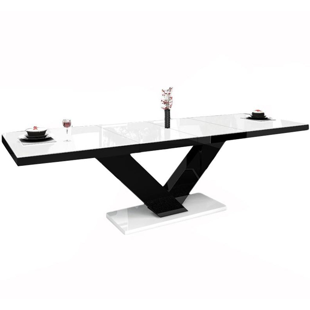 Victoria | Double Drop Leaf Extendable Dining Table, Rectangular, 10, HU0012 Brand: Maxima House Size: 63inW x 35inD x 30inH Extended (1 extension): 82inW x 35inD x 30inH Extended (2 extensions): 101inW x 35inD x 30inH, Weight: 183lb, Shape: Rectangular