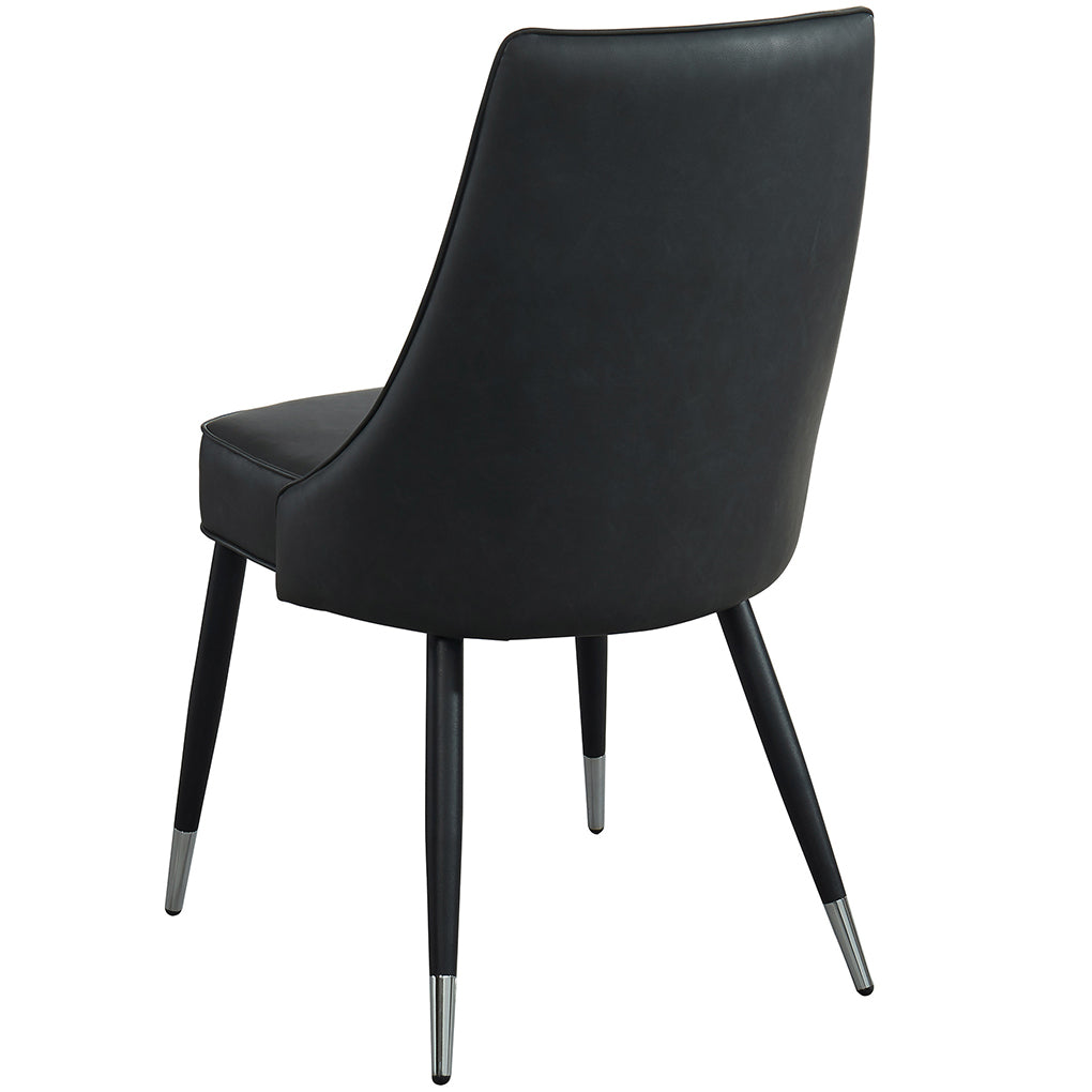 Silvano | Vintage Mid-Century Modern Dining Chairs, Set of 2, Faux Leather, 202-429GY