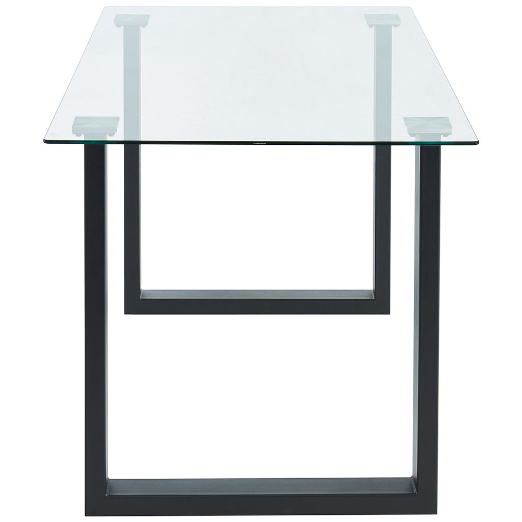 Franco | Modern Glass Dining Room Table, Metal Legs, 4 Seater, 201-454BK