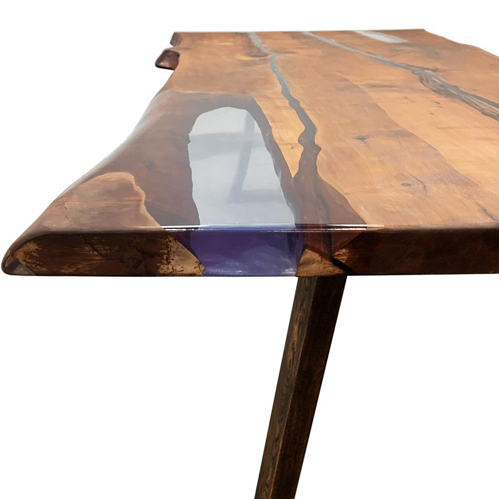 Veprevo | Live Edge Table, Solid Hornbeam Wood Filled With Polymer Resin, MHM014 Brand: Maxima House Size: 70.8inW x 37.4inD x 29.5inH, Weight: 168lb, Shape: Rectangular, Live Edge, Material: Solid Hornbeam Wood filled with Polymer Resin, Seating Capacity: Seats 4-6 people, Color: Natural Wood Color