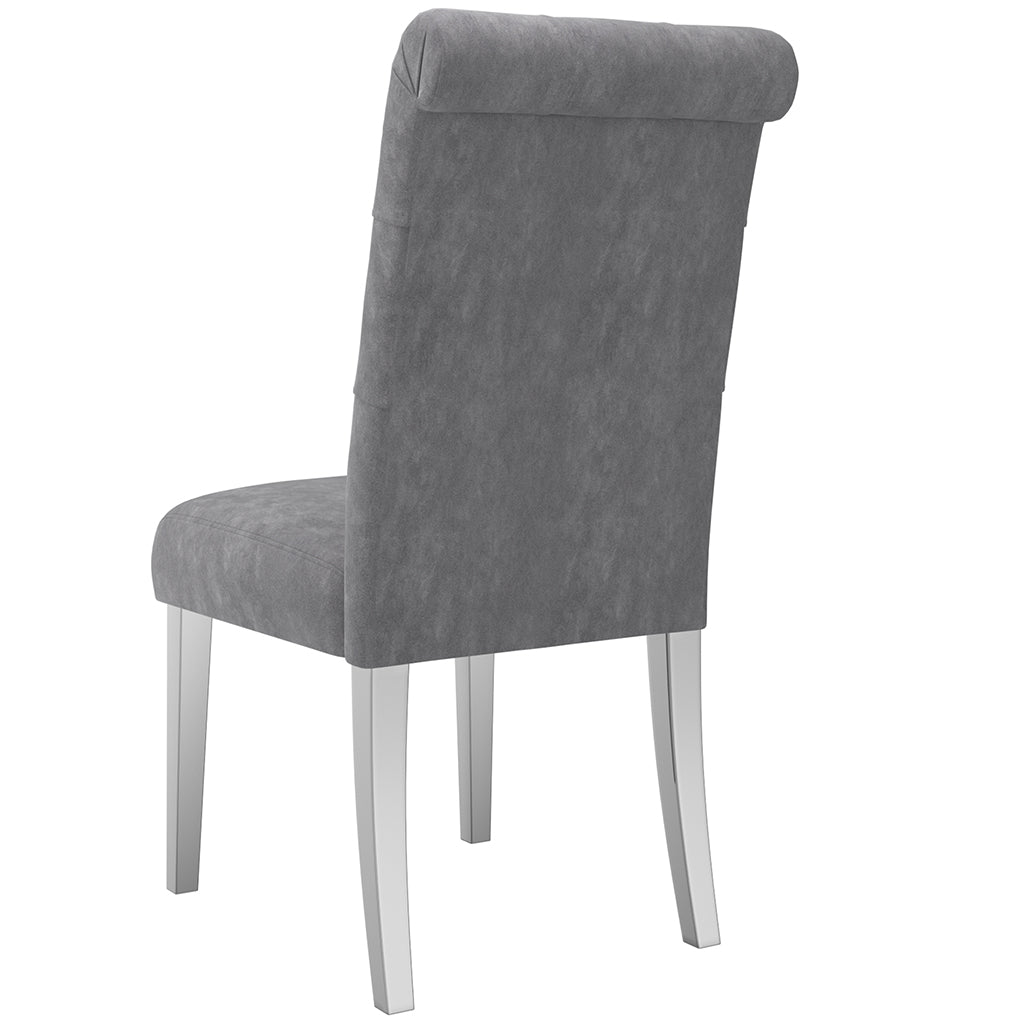 Chloe | Traditional Modern Velvet Dining Chairs, Set of 2, Gray, 202-552GY