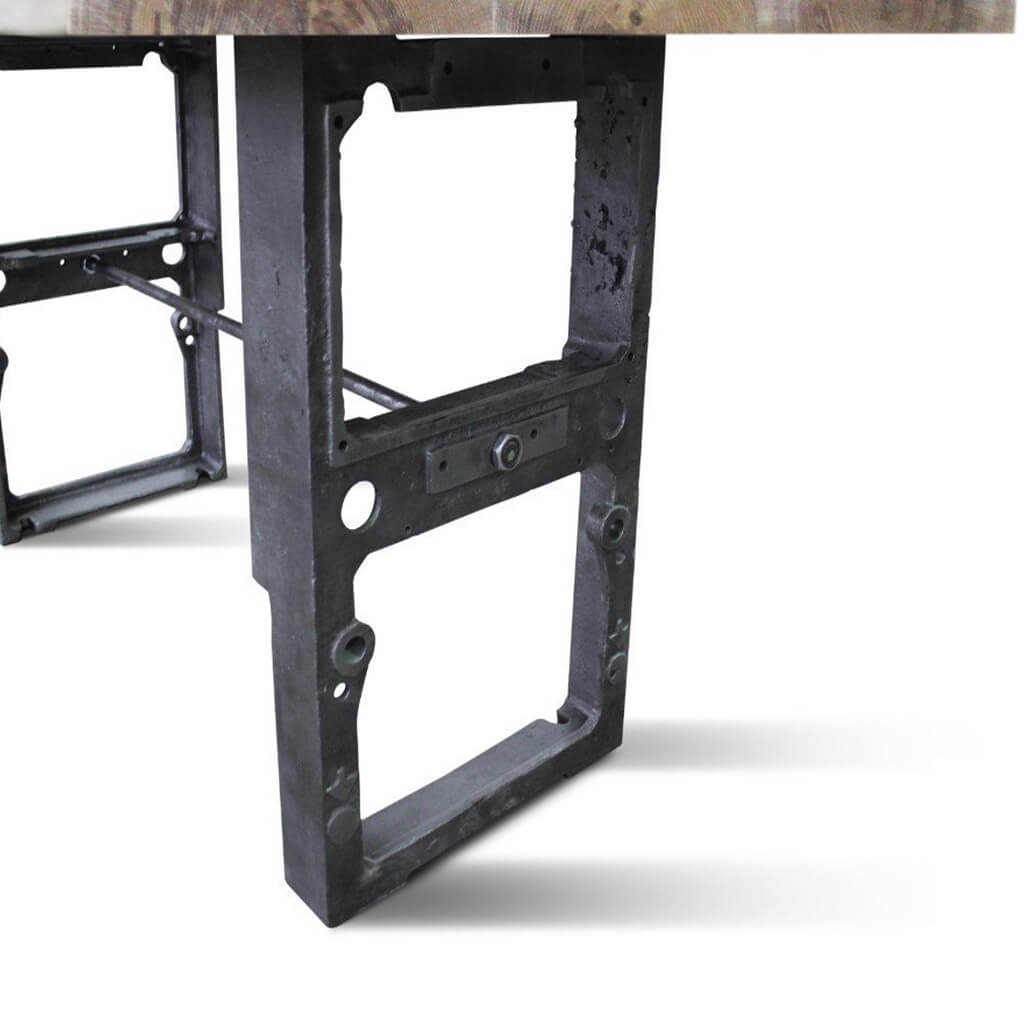 Maxima House Urban 180 Industrial Dining Table with live edge top and metal legs.