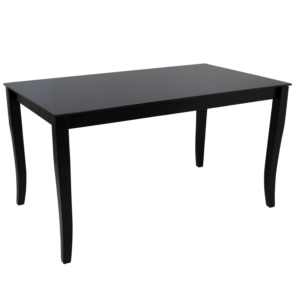 Maxima House Finezja Dining Table with a black extendable design and tempered glass top, offering modern elegance and functionality.