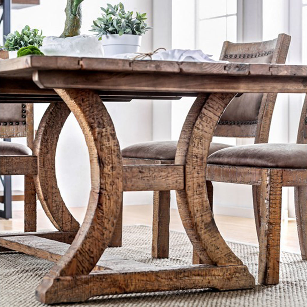 Lyon | 96 inch Rectangular Dining Table, Solid Wood, 8 Seater, IDF-3829T