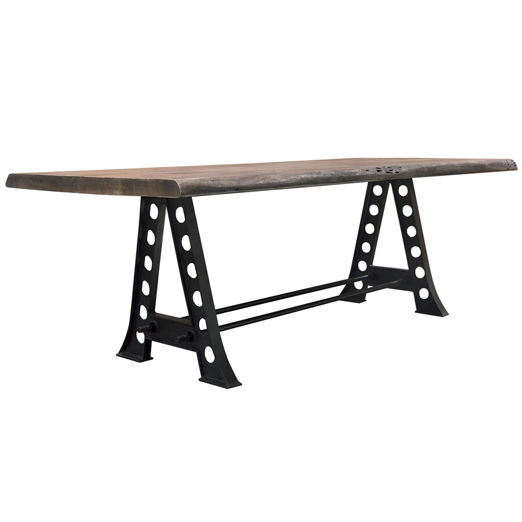 87" x 39" Artesia Dining Table, Live Edge Shape, Acacia Wood, 6 Seater