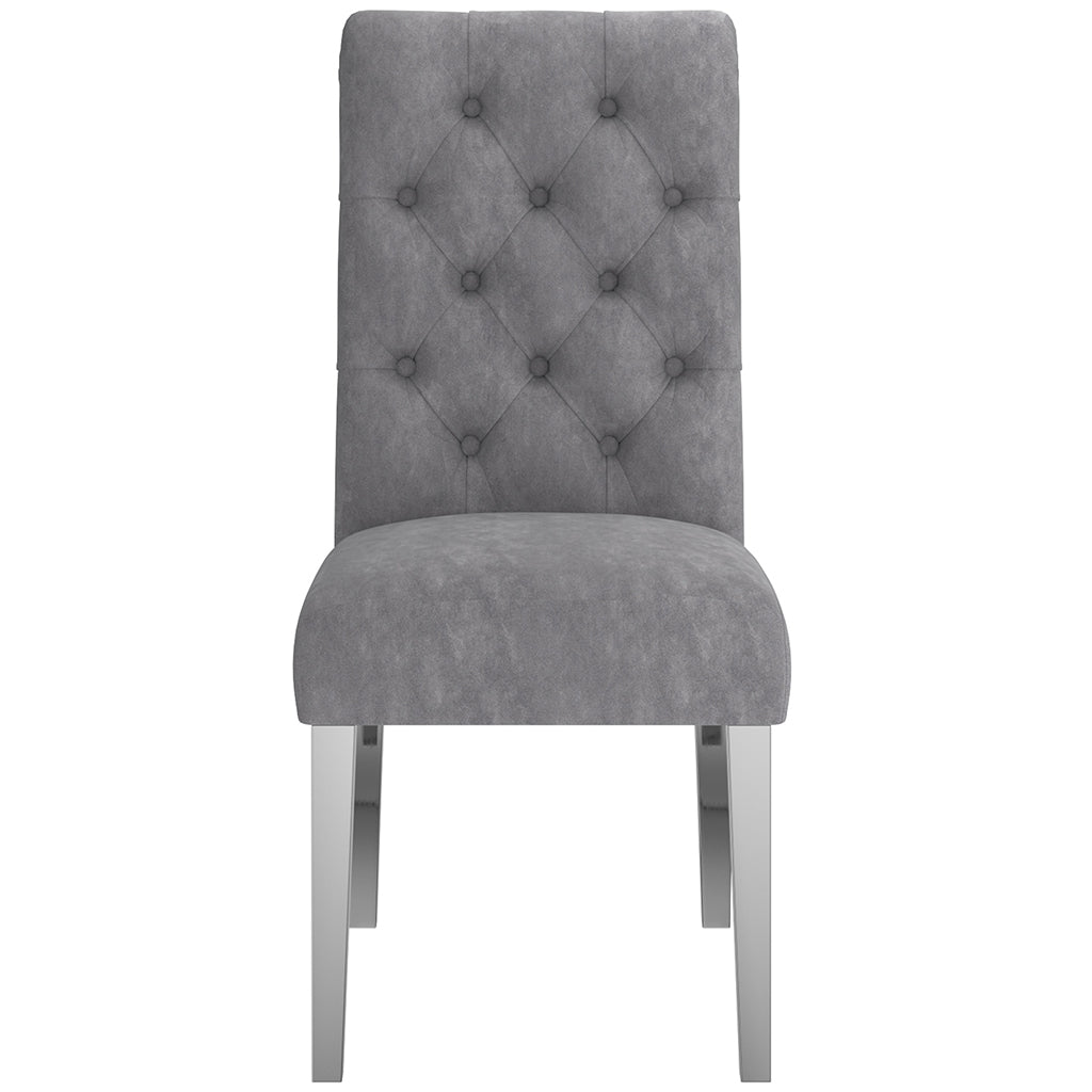 Chloe | Traditional Modern Velvet Dining Chairs, Set of 2, Gray, 202-552GY