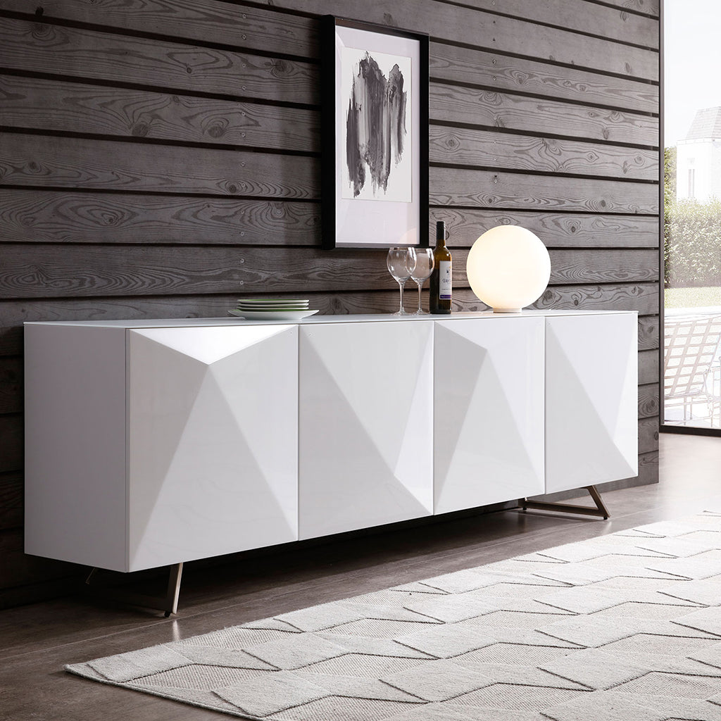 Tabselect White Buffet Cabinet